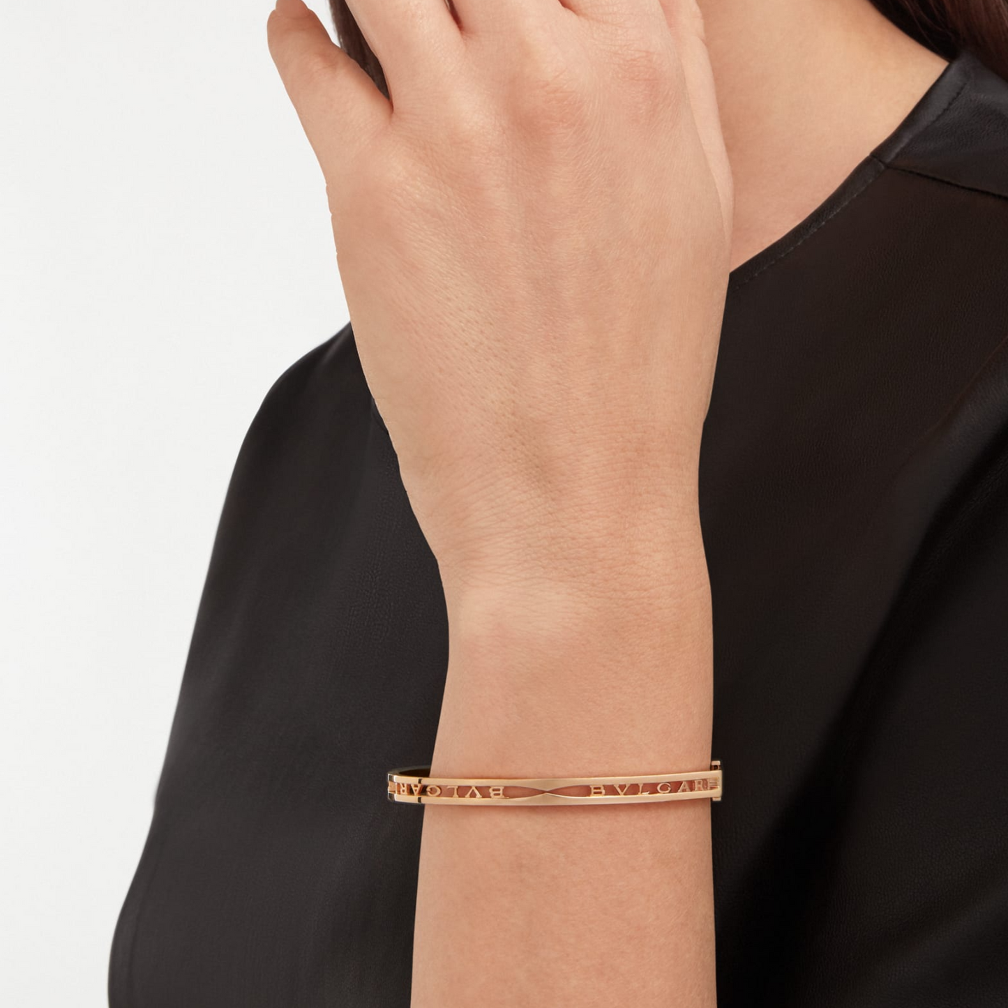 [⭐Glow]ZERO 1 SPIRAL LOGO PINK GOLD BRACELET