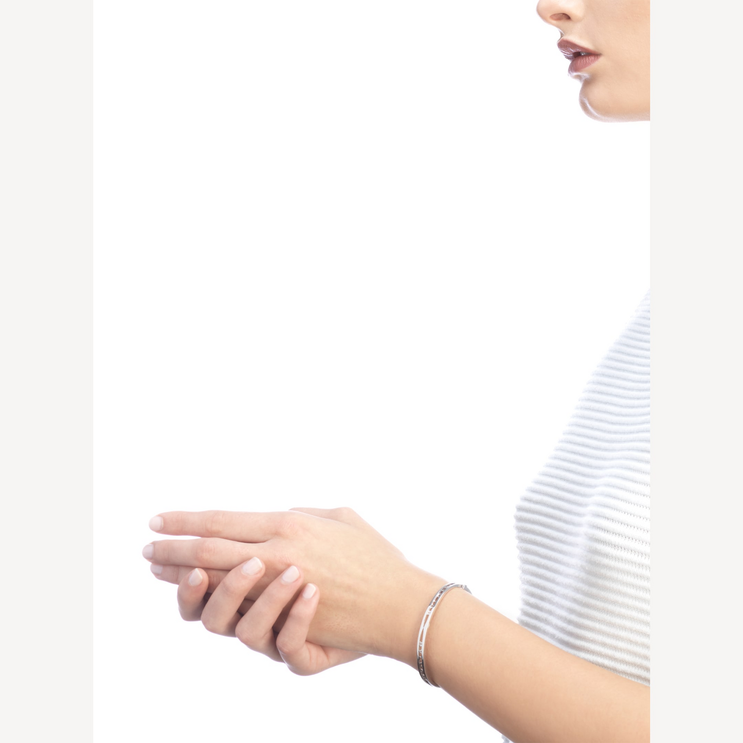 [⭐Glow]ZERO 1 SPIRAL LOGO SILVER BRACELET