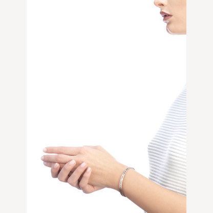 [⭐Glow]ZERO 1 SPIRAL LOGO SILVER BRACELET