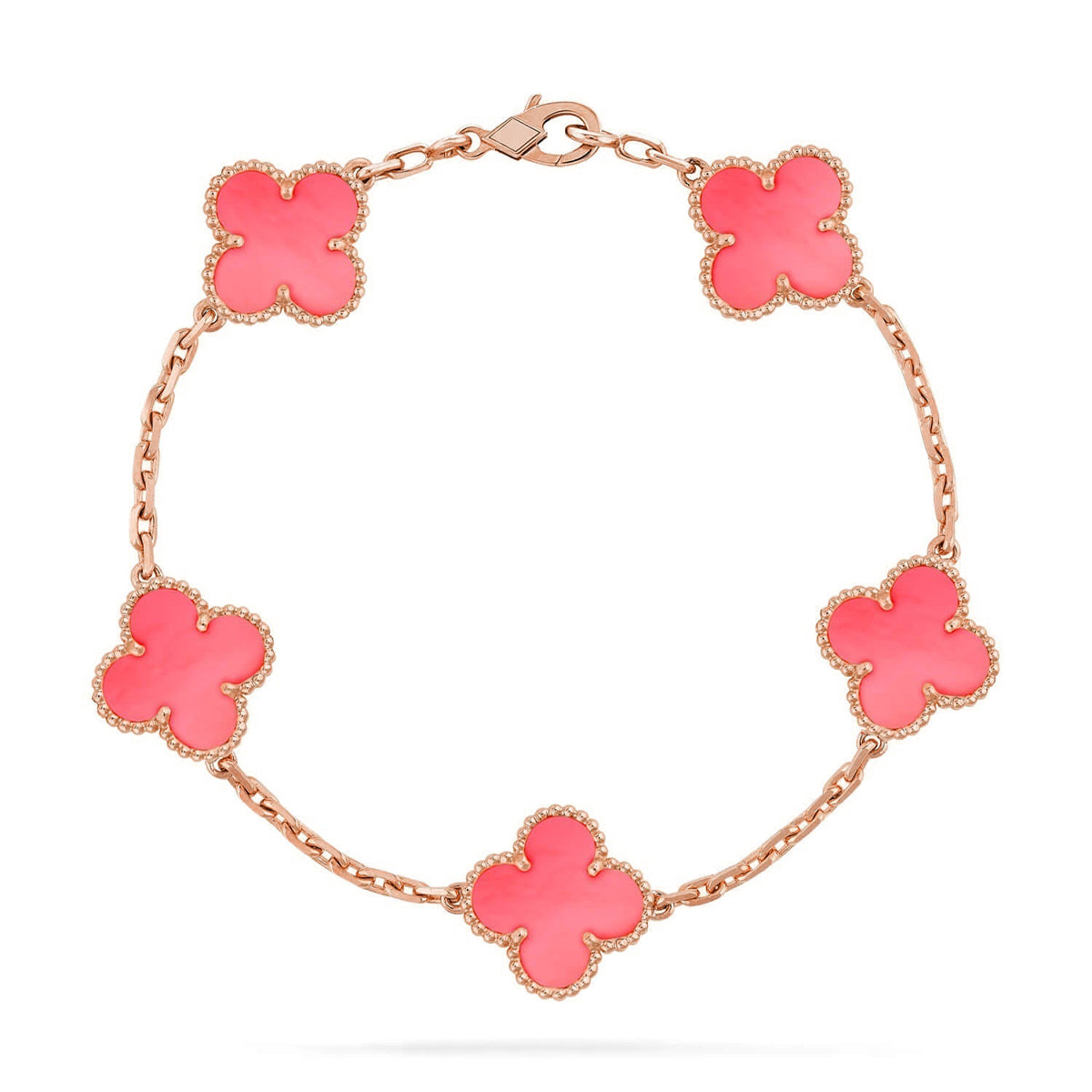 [⭐Glow] CLOVER 5 MOTIFS  PINK MOP BRACELET COLLECTION