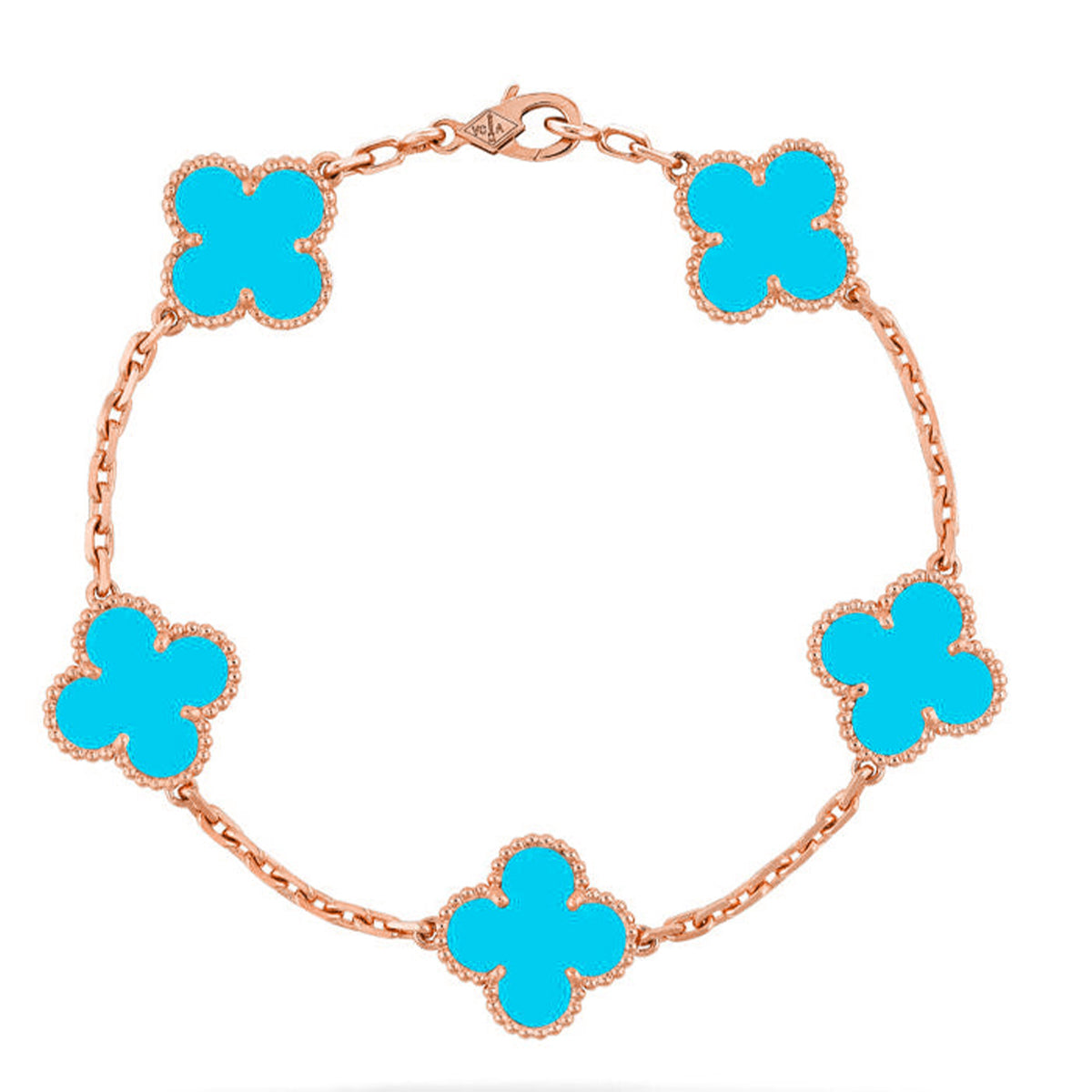[⭐Glow] CLOVER 5 MOTIF TURQUOISE BRACELET COLLECTION