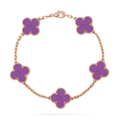 [⭐Glow] CLOVER 5 MOTIF VIOLET BRACELET COLLECTION