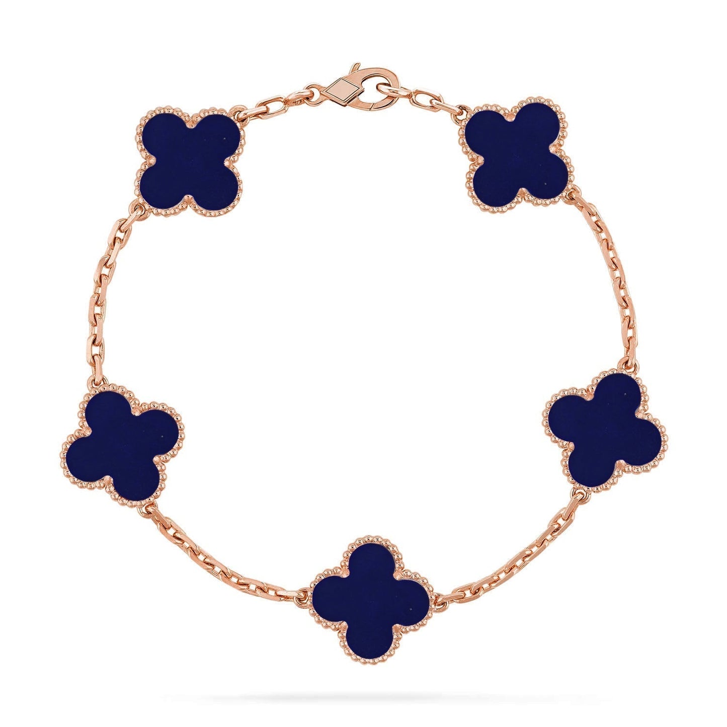 [⭐Glow]CLOVER 5 MOTIF LAPIS LAZULI BRACELET COLLECTION
