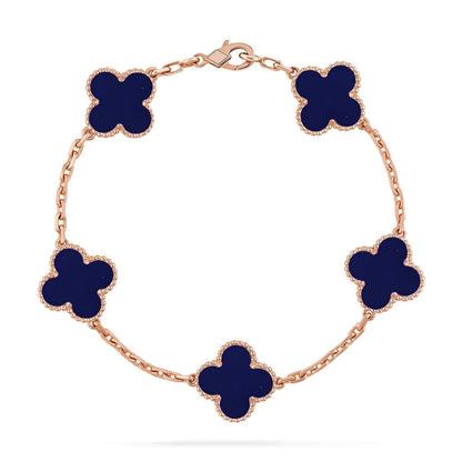 [⭐Glow]CLOVER 5 MOTIF LAPIS LAZULI BRACELET COLLECTION