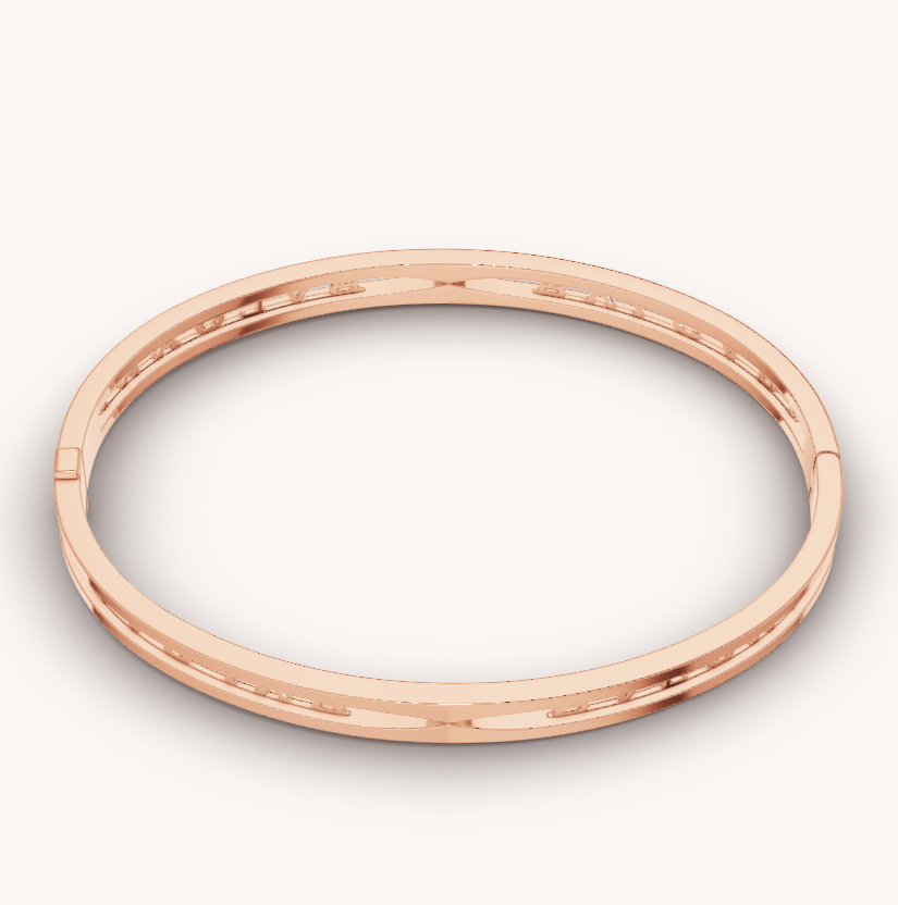 [⭐Glow]ZERO 1 SPIRAL LOGO PINK GOLD BRACELET