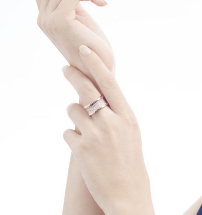 [⭐Glow]ZERO 1 WITH PAVED DIAMONDS ON THE SPIRAL RING