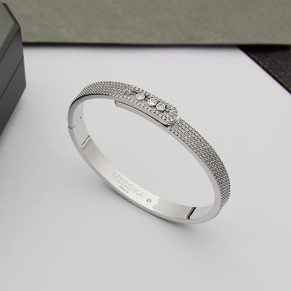[⭐Glow]Move Noa Full Pavé Diamond Bangle Bracelet