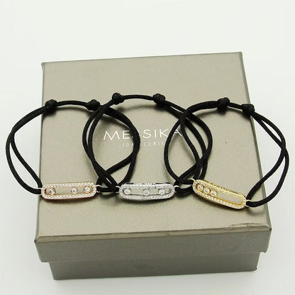 [⭐Glow]Messika Care(s) pink cord pavé bracelet
