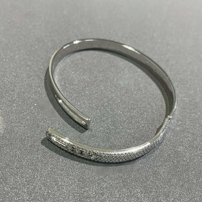 [⭐Glow]Move Noa Rose Gold Pavé Diamond Bangle Bracelet