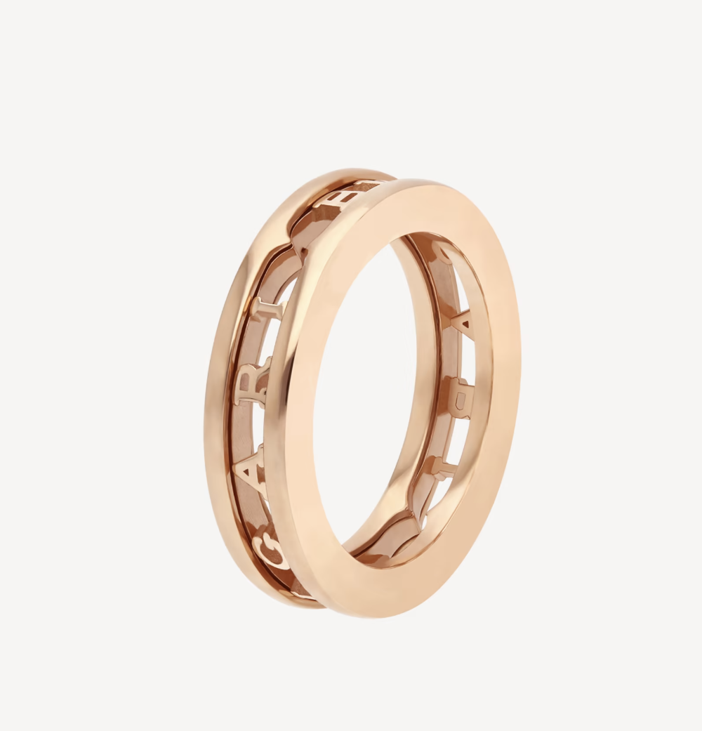 [⭐Glow]ZERO 1 ONE-BAND WITH OPENWORK LOGO SPIRAL RING