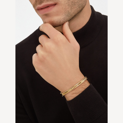 [⭐Glow]ZERO 1 SPIRAL AND PAVED DIAMOND GOLD BRACELET