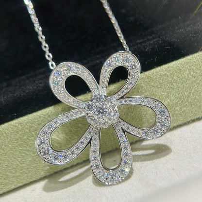 [⭐Glow]FLOWERLACE NECKLACE FULL DIAMONDS