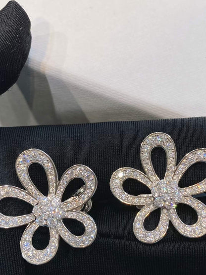 [⭐Glow]FLOWERLACE EARRINGS FULL DIAMONDS