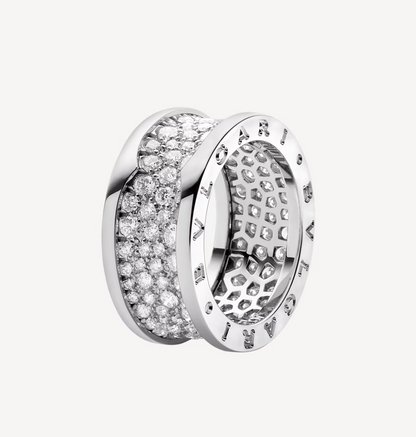 [⭐Glow]ZERO 1 WITH PAVED DIAMONDS ON THE SPIRAL RING