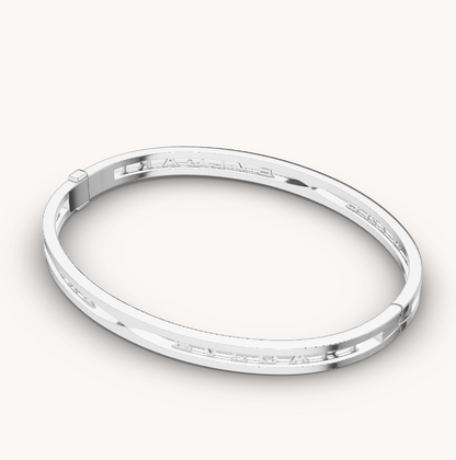 [⭐Glow]ZERO 1 SPIRAL LOGO SILVER BRACELET