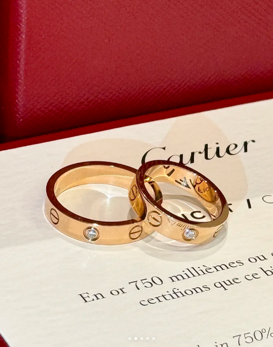 [⭐Glow]LOVE RING 4MM 1 DIAMOND