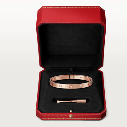[⭐Glow]LOVE BRACELET 6.1MM 4 DIAMONDS