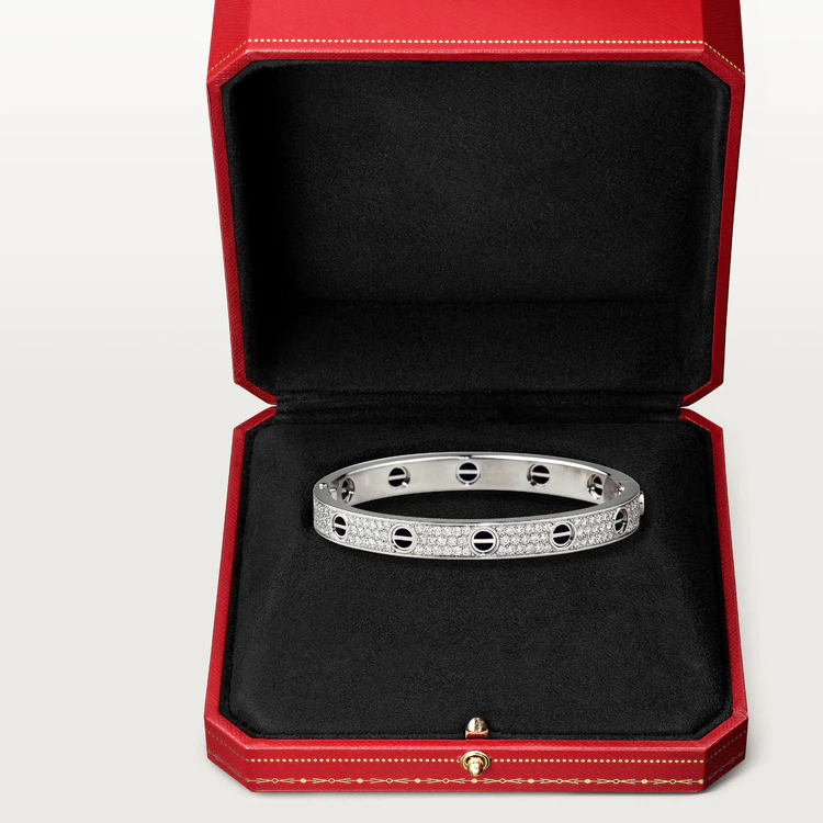 [⭐Glow]LOVE BRACELET 6.1MM DIAMOND-PAVED CERAMIC