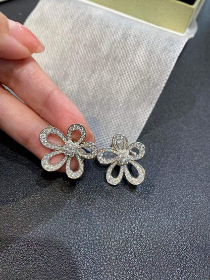 [⭐Glow]FLOWERLACE EARRINGS FULL DIAMONDS
