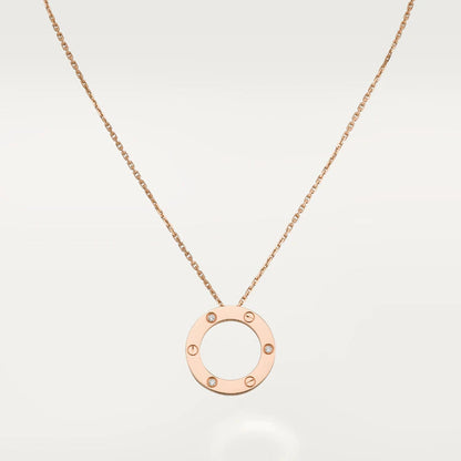 [⭐Glow]LOVE NECKLACE 16MM 3 DIAMONDS