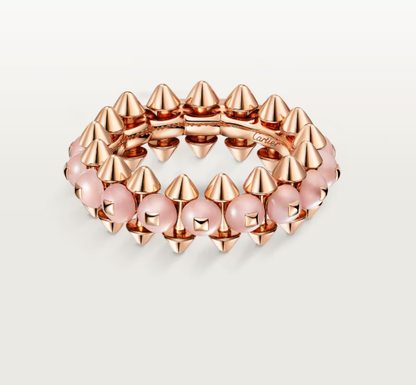 [⭐Glow]CLASH ELEGANT ROSE GOLD RING FEATURING NATURAL AGATE