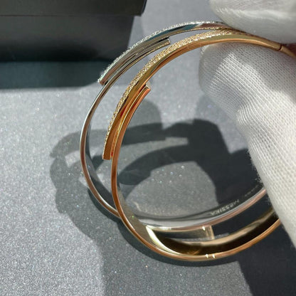 [⭐Glow]Move Noa Rose Gold Pavé Diamond Bangle Bracelet