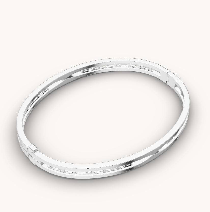[⭐Glow]ZERO 1 SPIRAL LOGO SILVER BRACELET