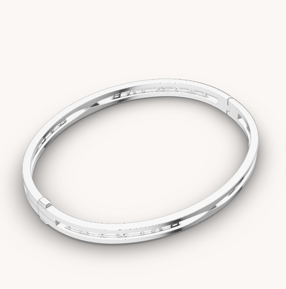 [⭐Glow]ZERO 1 SPIRAL LOGO SILVER BRACELET