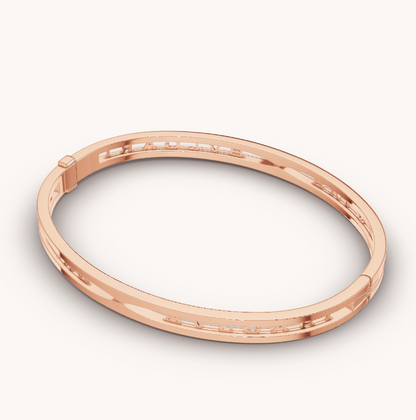 [⭐Glow]ZERO 1 SPIRAL LOGO PINK GOLD BRACELET