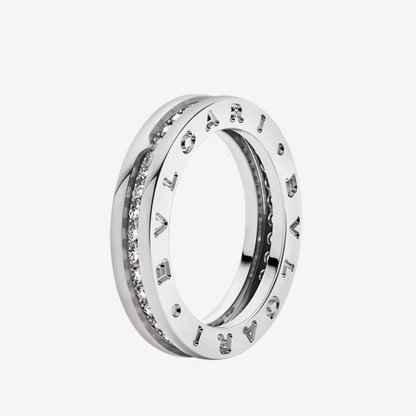 [⭐Glow]ZERO 1 ONE-BAND PAVED DIAMONDS ON THE SPIRAL RING
