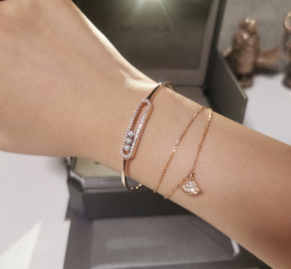 [⭐Glow]Move Pavé Diamond Bangle Bracelet M