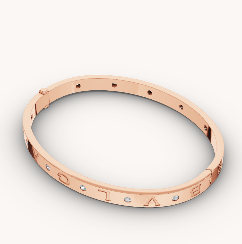 [⭐Glow]ZERO 1 PINK GOLD 12 DIAMONDS BRACELET