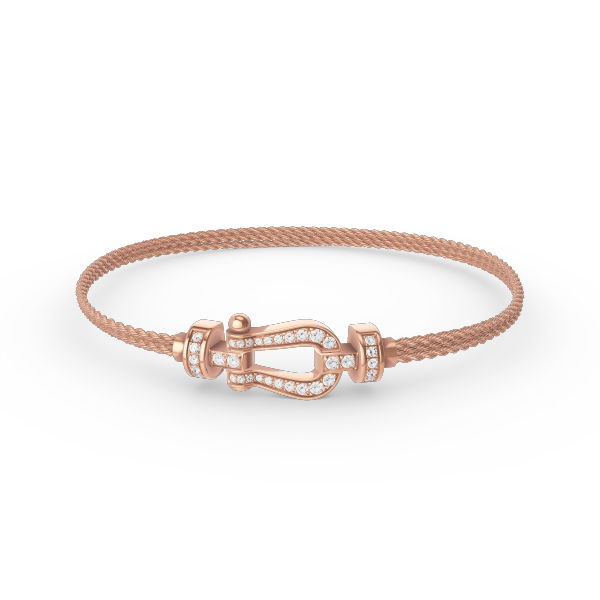 [⭐Glow]FORCE SMALL HORSESHOE  DIAMOND CHAIN ROPE BRACELET