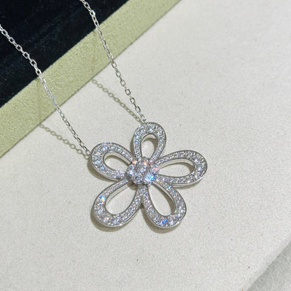 [⭐Glow]FLOWERLACE NECKLACE FULL DIAMONDS