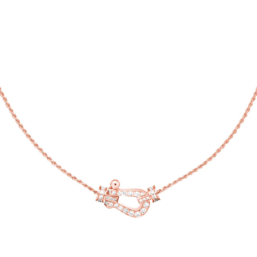 [⭐Glow]FORCE 10 PINK GOLD DIAMOND NECKLACE