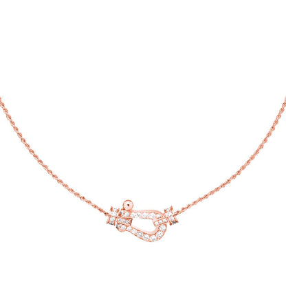 [⭐Glow]FORCE 10 PINK GOLD DIAMOND NECKLACE