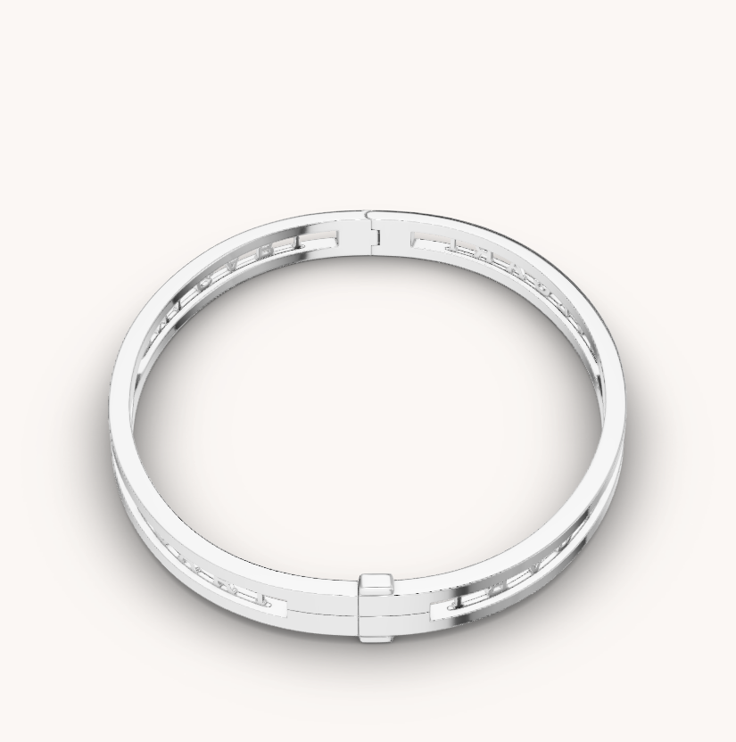 [⭐Glow]ZERO 1 SPIRAL LOGO SILVER BRACELET