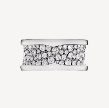 [⭐Glow]ZERO 1 WITH PAVED DIAMONDS ON THE SPIRAL RING