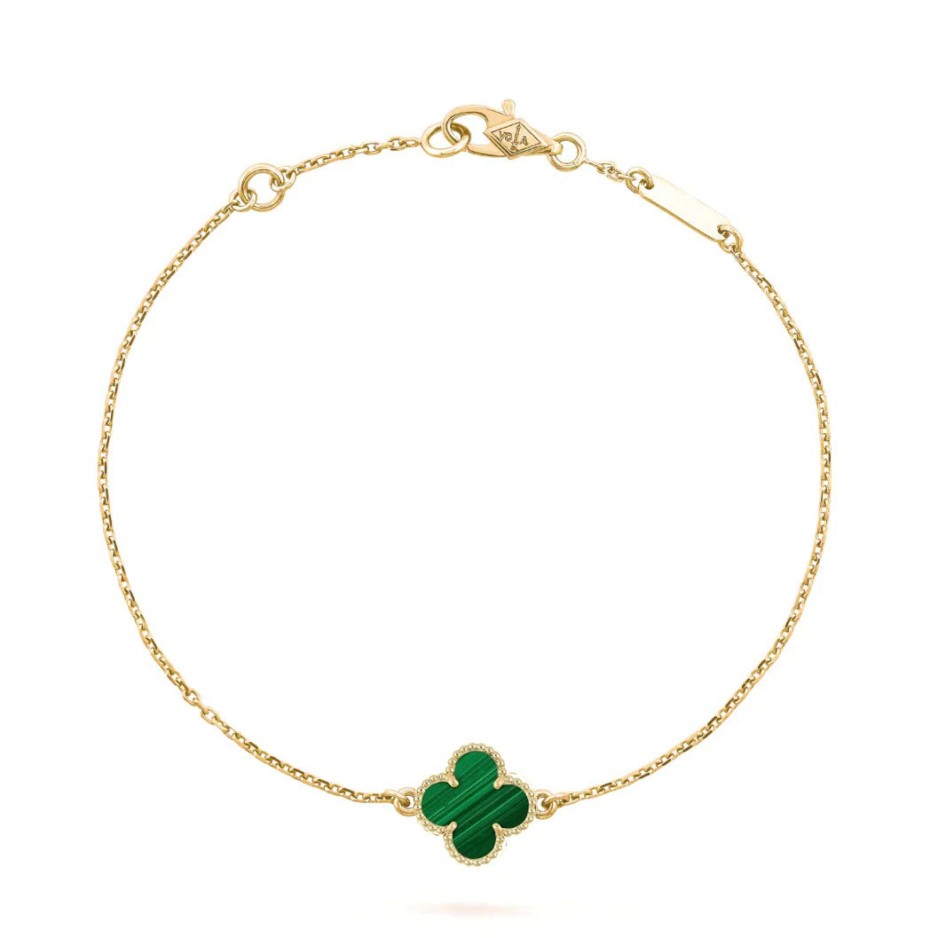 [⭐Glow]CLOVER BRACELET MALACHITE 1 MOTIF
