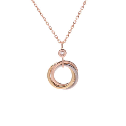 [⭐Glow]TRINITY SILVER GOLD PINK GOLD NECKLACE