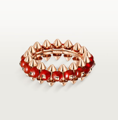 [⭐Glow]CLASH ELEGANT ROSE GOLD RING FEATURING NATURAL AGATE