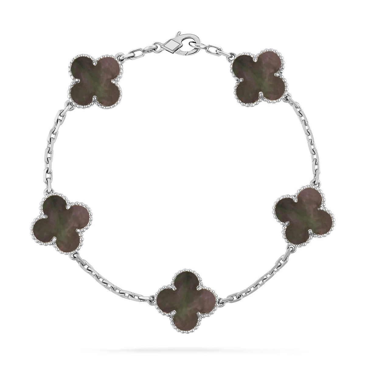 [⭐Glow] CLOVER 5 MOTIF GRAY MOP BRACELET COLLECTION