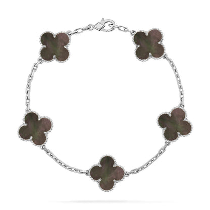 [⭐Glow] CLOVER 5 MOTIF GRAY MOP BRACELET COLLECTION