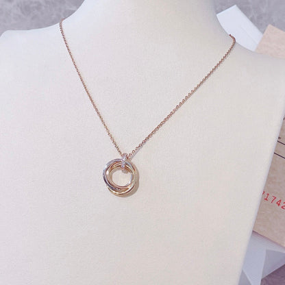 [⭐Glow]TRINITY NECKLACE GOLD  DIAMONDS