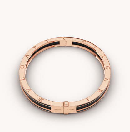 [⭐Glow]ZERO 1 PINK GOLD WITH MATTE BLACK CERAMIC BRACELET