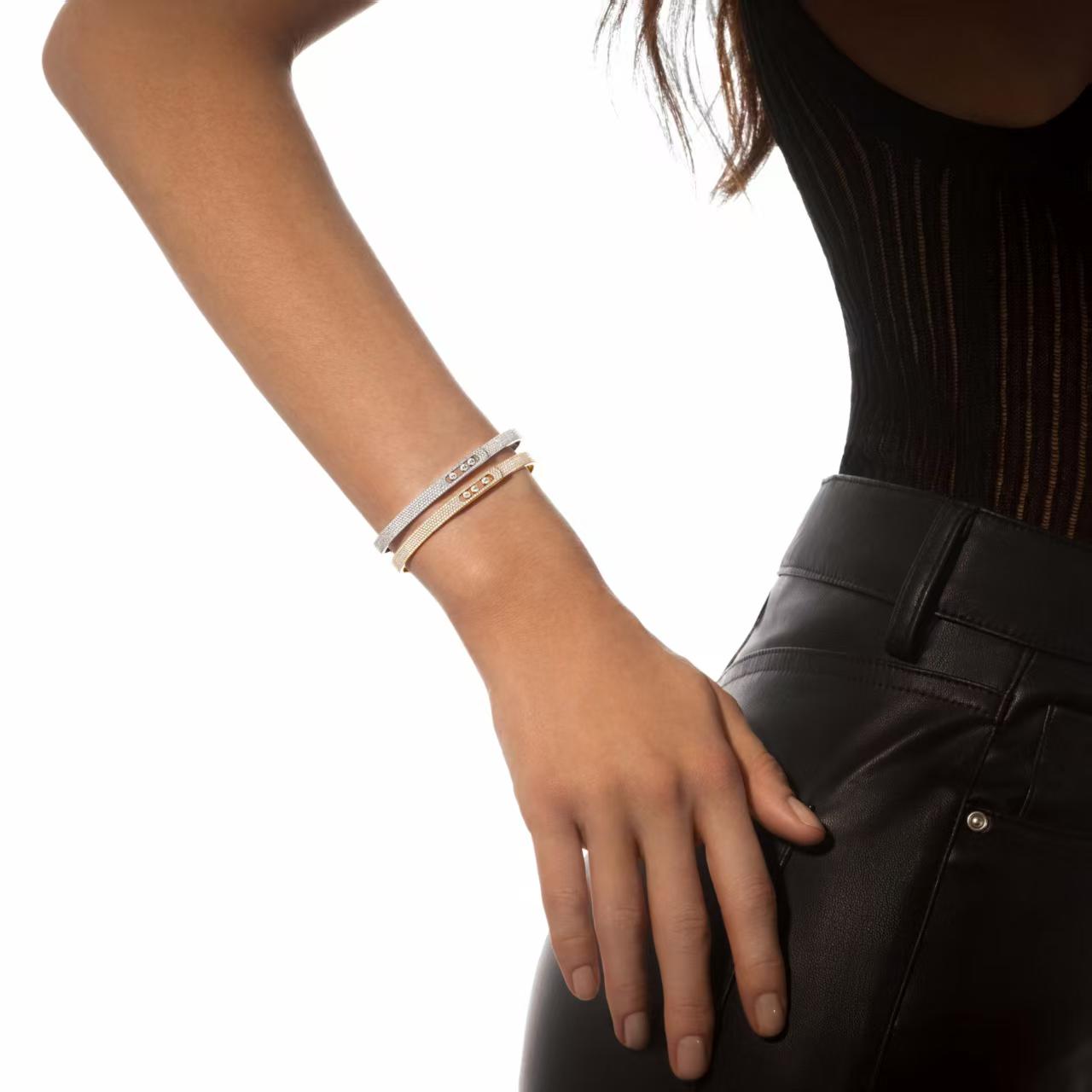 [⭐Glow]Move Noa Full Pavé Diamond Bangle Bracelet
