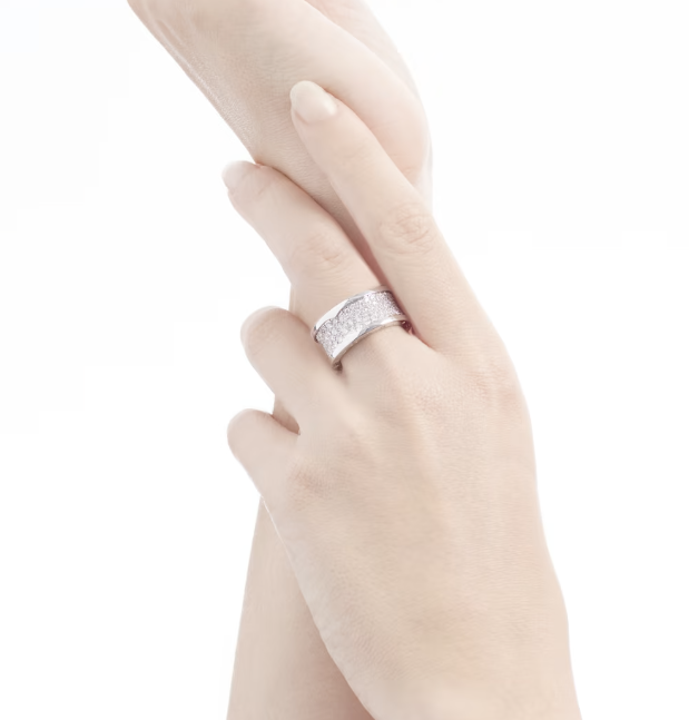 [⭐Glow]ZERO 1 WITH PAVED DIAMONDS ON THE SPIRAL RING