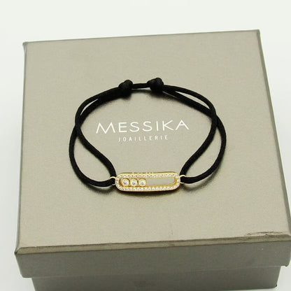[⭐Glow]Messika Care(s) pink cord pavé bracelet