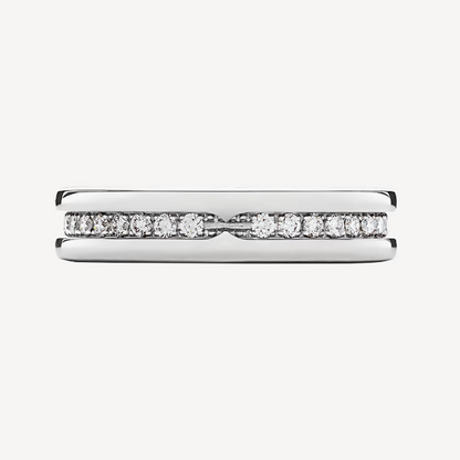 [⭐Glow]ZERO 1 ONE-BAND PAVED DIAMONDS ON THE SPIRAL RING