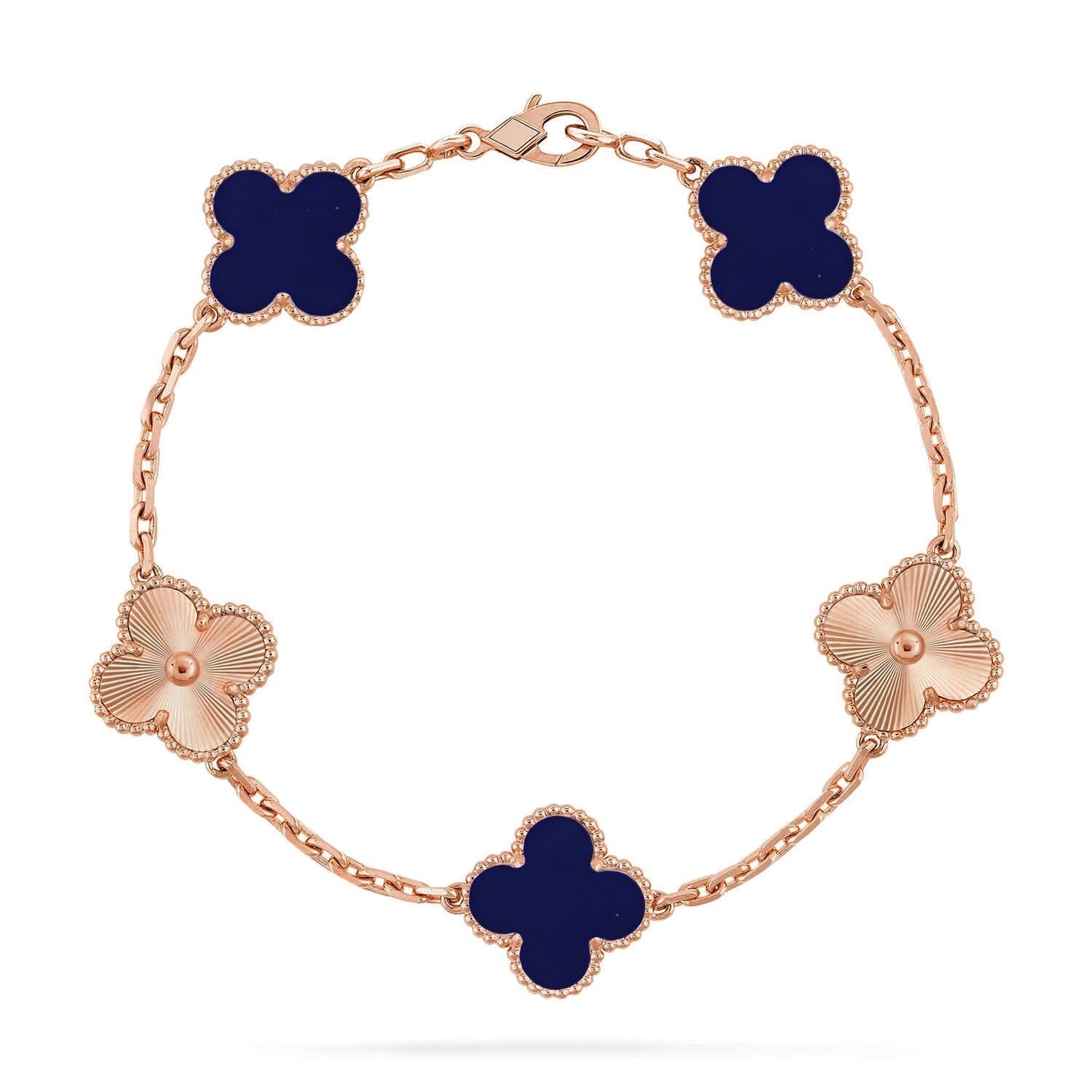 [⭐Glow]CLOVER 5 MOTIF LAPIS LAZULI BRACELET COLLECTION